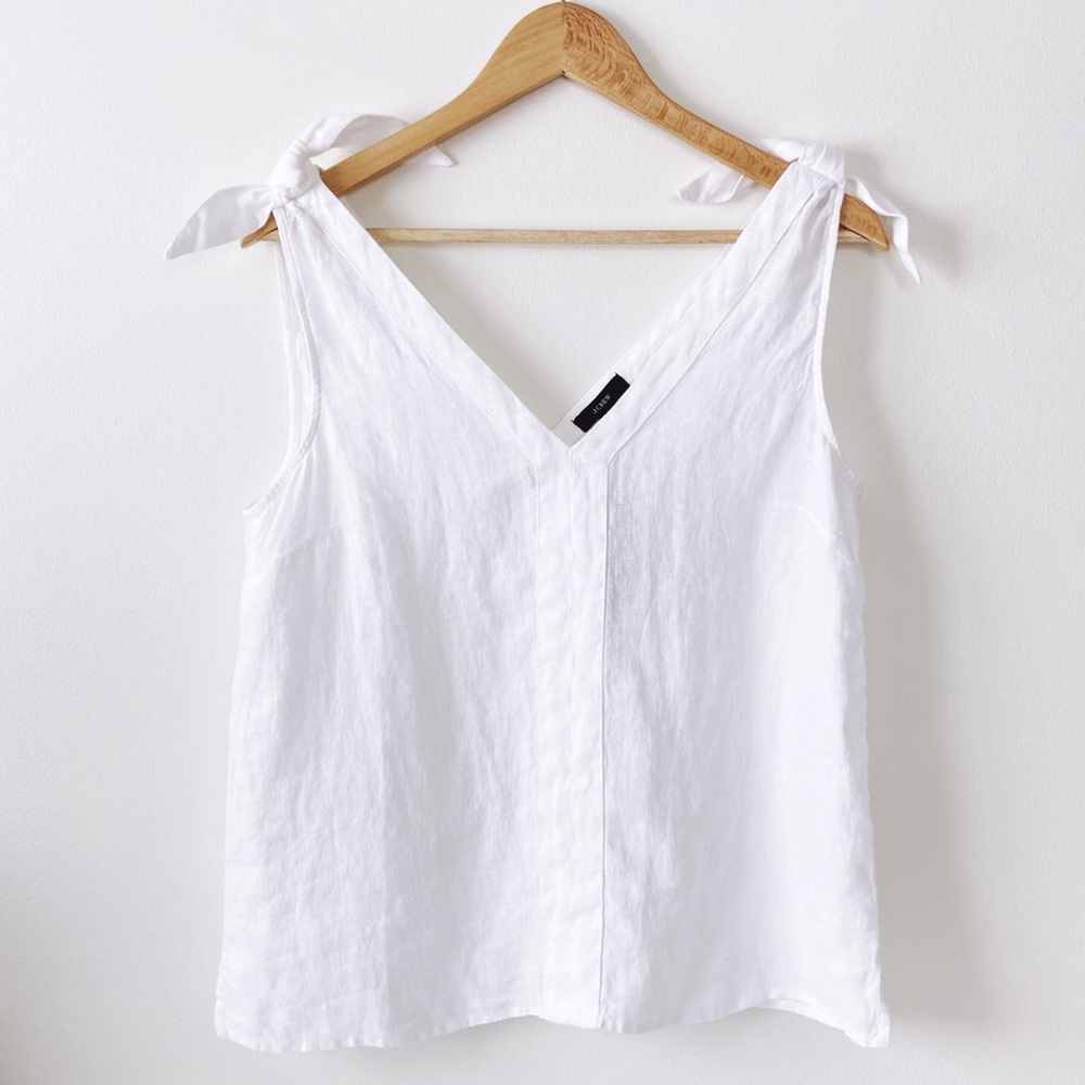 Jcrew Tie-Shoulder Linen Tank